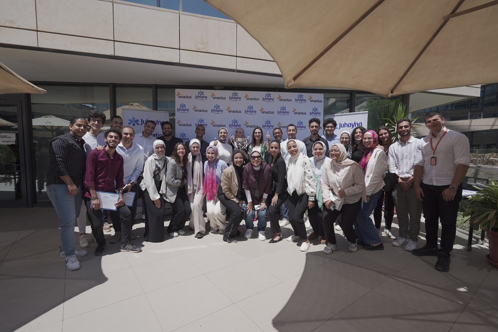 Juhayna sponsors Enactus for the 13th consecutive year and recognizes the winning Ain Sham University team
